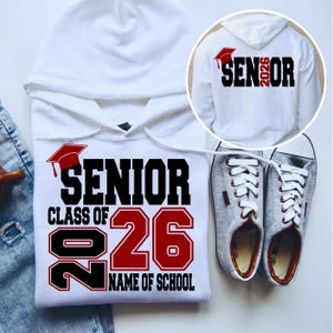 Senior Class of 2026 SVG png, Senior 2026 2025 PNG, Senior Class of 2026 Svg, Graduation 2026 Svg, Graduation Svg, Front & Back Design.