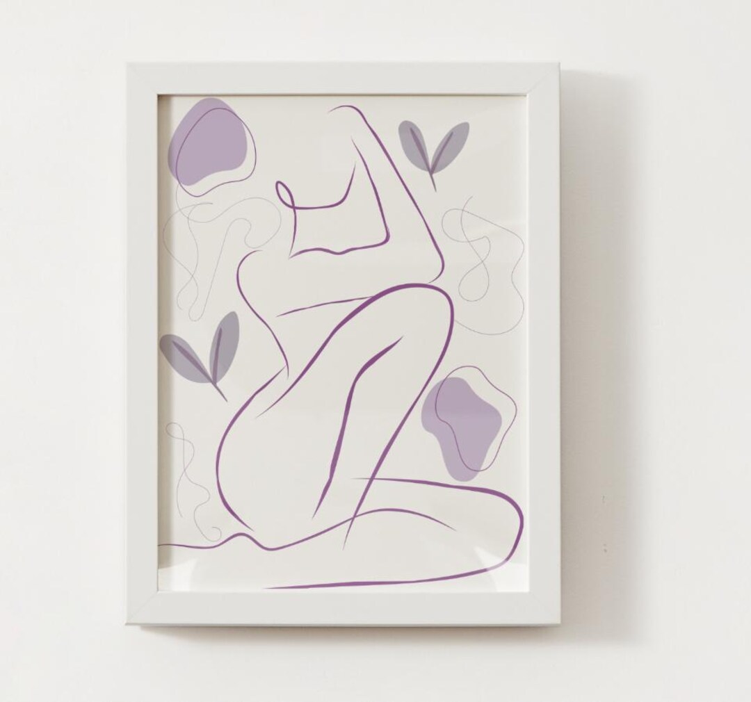 Purple Female Print - Etsy
