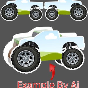 Monster Truck Gift Box | Futuristic Party Favor Box (Canva Template)