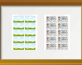 ID-kaartsjabloon, canvas A4-formaat, 10 afdrukbare werknemersbadges en personeelspassen