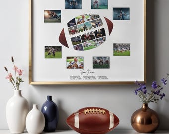 Sjabloon canvas fotolijst voetbal fotocollage