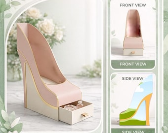 Sjabloonbundel hoge hak geschenkverpakking | Ladedoos Moederdagverpakking (digitale download)