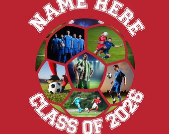 Soccer Graduation Photo Collage | Canva Template, Team Gift (Digital Download)