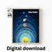Solar System Printable Poster – Educational Space Wall Art for Kids ...