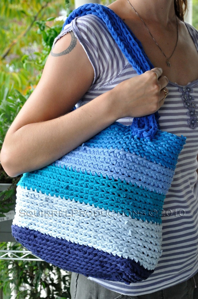 Crochet Tshirt Yarn Tote Bag PATTERN ONLY Etsy