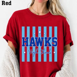 Comfort Colors© Custom Mascot Striped Shirt, School Spirit Shirt, Back To School Tee, Custom Mascot Shirt, Test Day Shirt, School Spirit Tee image 10