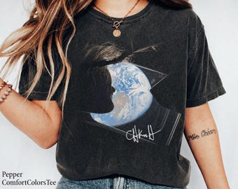 Artemis 2 Orion Window Vintage Comfort Colors Shirt, Artemis II Orion Window Earth Photo Shirt, Space Mission Tee, Christina Koch signature