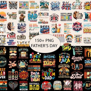 150+ Father's Day Png, Dad Bundle Png, Best Dad Ever Png, Dad Quote Png Bundle, Grandpa Png, Gift For Dad, Sublimate Designs Download