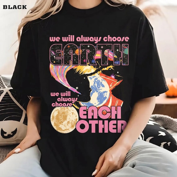 We Will Always Choose Earth Other TShirt, Christina Koch Artemis II NASA Mission Shirt, DTG Print Shirt, Space Exploration Apparel