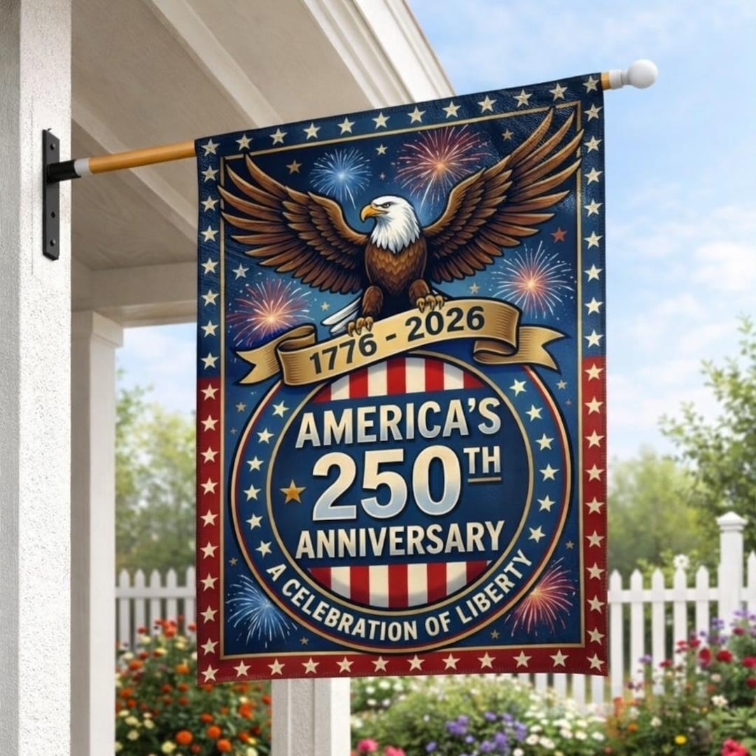 America 250th Anniversary Garden Flag, 250 Years American Flag, 1776 ...
