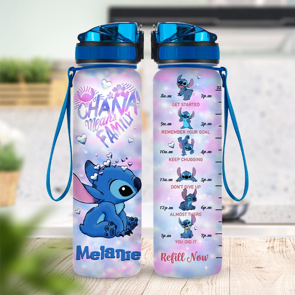 Discover Personalized Stitch Lilo Water Bottle 32oz, Cute Stich Bottle, Custom Name Kids Gift, Daily Hydration Reminder, Drink Bottle Cartoon