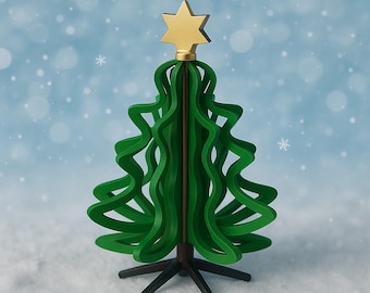 3D Christmas Tree STL Modular Tabletop Tree Party Decoration 3D Printing