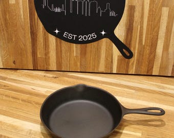 Lodge No. 5, Three-Notch, Hand Scribed, Cast Iron Skillet