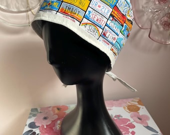 Plates Short Hair Style Scrub Cap with Optional Sweat Band
