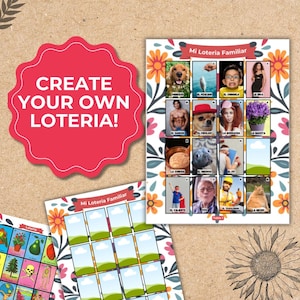 Custom Loteria Template • DIY Mexican Bingo Cards & Tablas • Editable 54-Card Deck • Instant Digital Download