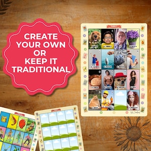 Custom Loteria Template • DIY Mexican Bingo Cards & Tablas • Editable 54-Card Deck • Instant Digital Download