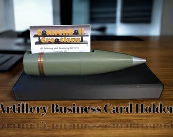 Artillery Shell Business Card Holder, 3D Printed