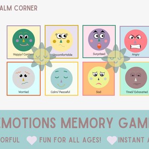感情メモリーカード – かわいくてカラフルで楽しい学習！