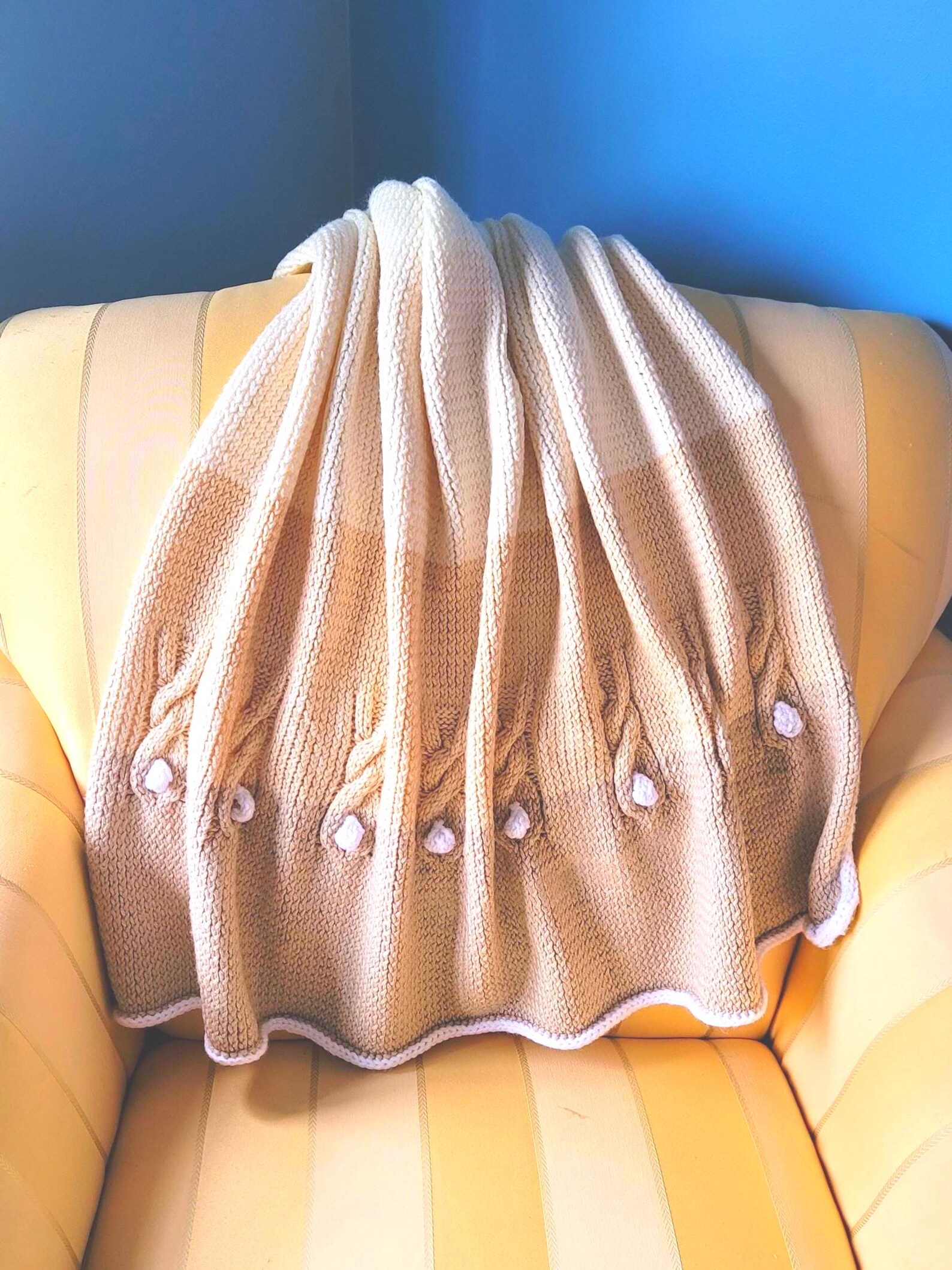 Cable Bunny Baby Blanket Knitting Pattern - Etsy