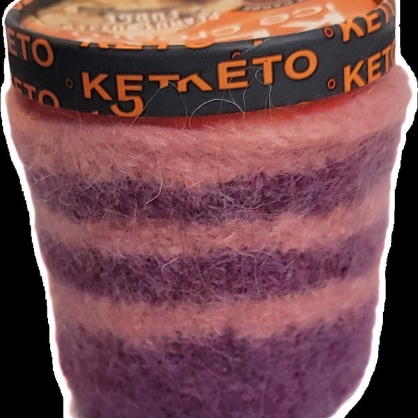 Yum! Felted Ice Cream Pint Cozy Knitting pattern, easy to make