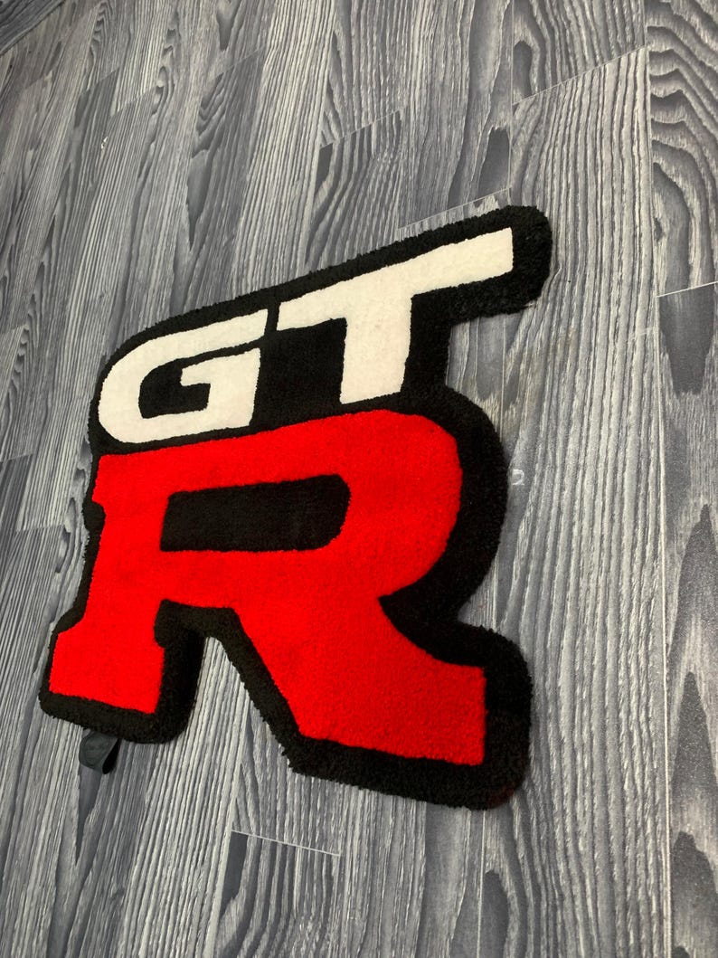 Nissan Gt R Rug GT-R Logo Rug | Handmade Tufted Car Logo Rug | JDM Nissan GT-R Inspired ...