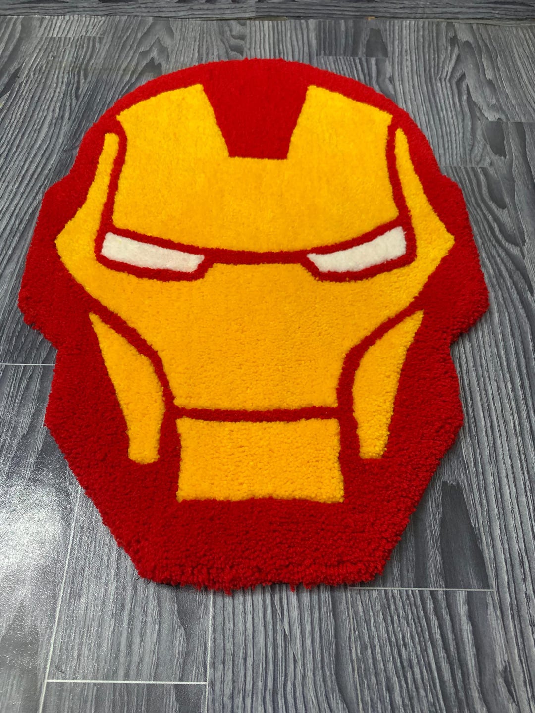Icoon Man Rug Iron Man Superhero Rug – Handmade Tufted Rug, Kids Room Decor, Comic ...