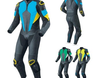Custom Motorcycle Racing Suit | Personalized Leather Race Suit | Add Name & Logo | Handmade Biker Gear | CE Armored Moto Suit | Riding Suit
