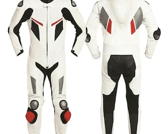 Custom Motorcycle Racing Suit | Personalized Leather Race Suit | Add Name & Logo | Handmade Biker Gear | CE Armored Moto Suit | Riding Suit