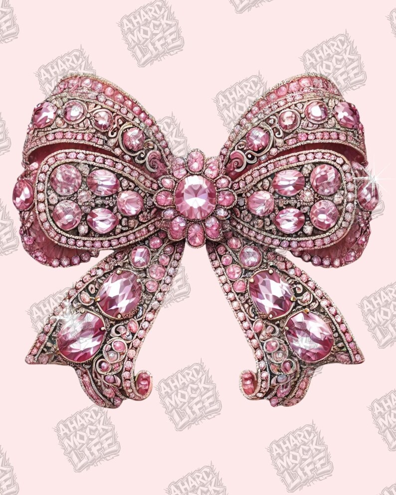 Pink Rhinestone Bow Pink Rhinestone Bow PNG - Etsy