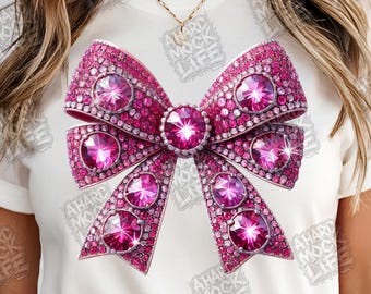 Hot Pink Bow PNG