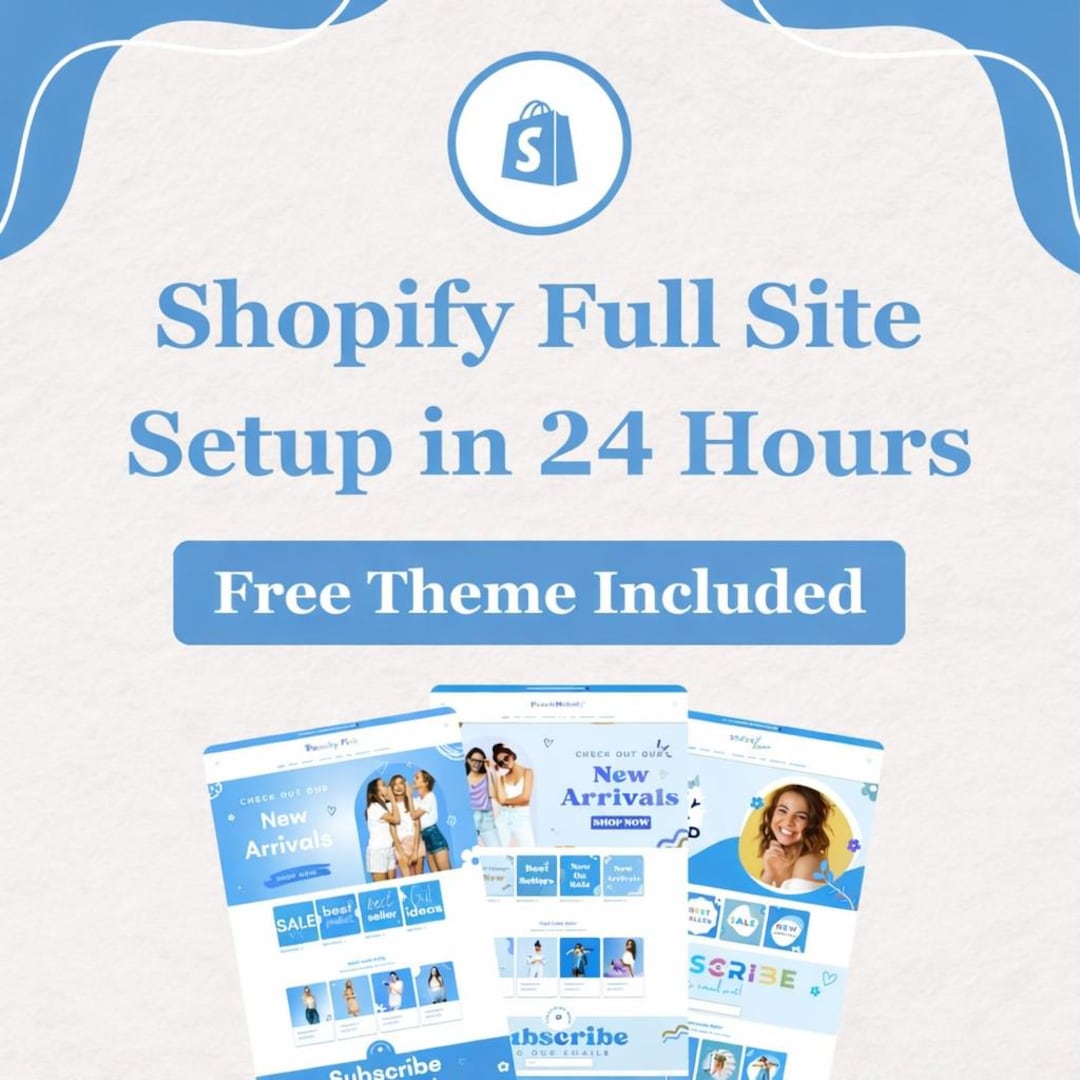 Shopify Store Setup in 24H | Conversion-optimized Theme Included - Etsy