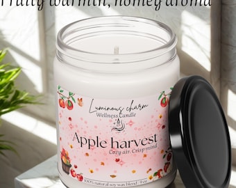 Scented Soy Candle: White Sage Lavender, Apple Harvest, Cinnamon Vanilla