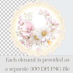 floral frame png, pastel daisy frame clipart, wedding invitation frame, feminine design element