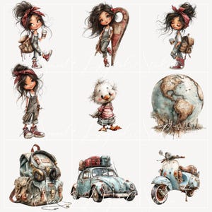 Whimsical Girls Clipart