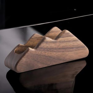 Visitenkartenhalter, Walnuss Holz Visitenkartenhalter, Karten Organizer Holz Desktop Aufbewahrungsbox, Ästhetische Holz Business Box