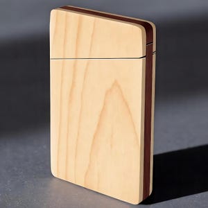 Visitekaarthouder / esdoornhouten visitekaartjeshouder / relatiegeschenk / cadeau werknemer / Vaderdagcadeau / cadeau voor hem / kaarthouder