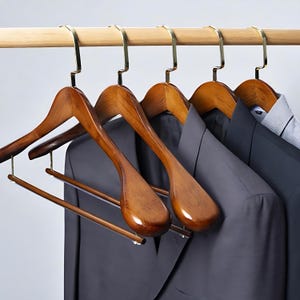 Cintres en bois, cintre large, cintres en bois minimalistes, cintre rustique, cadeau de pendaison de crémaillère, cadeau de mariage