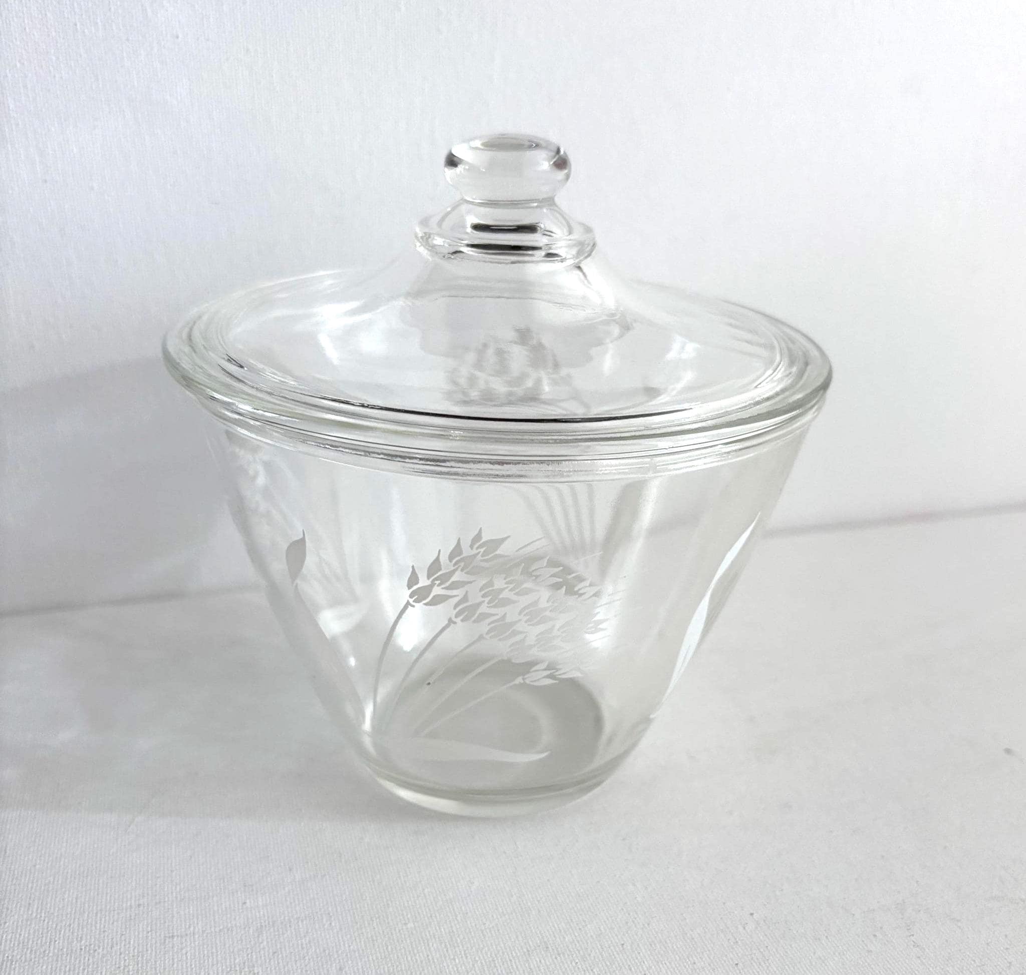Fire King  ファイヤーキング　Grease jar グラスジャー Vintage Fire King Wheat Grass Grease Jar With Lid - Etsy