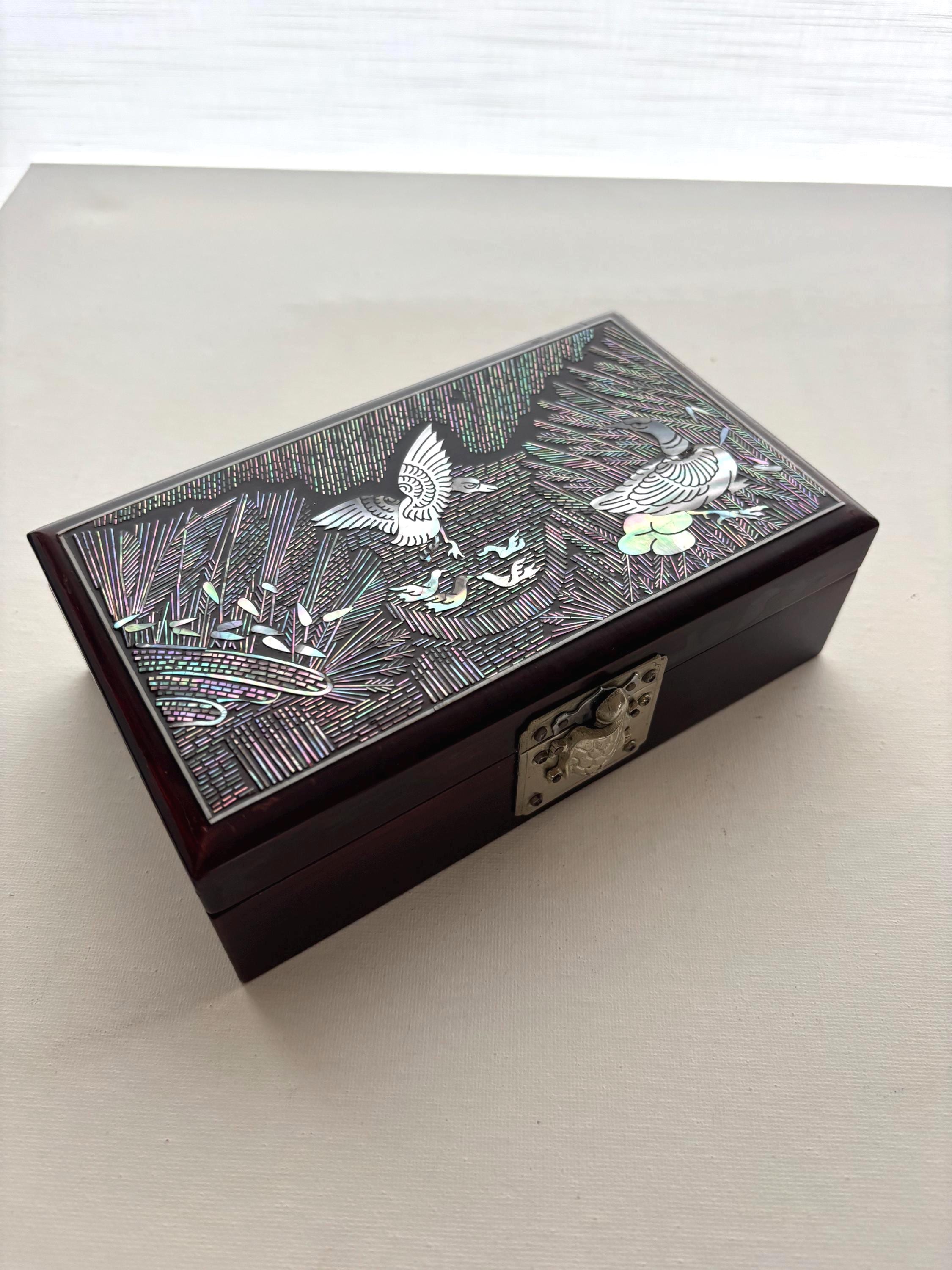 置物 Asian. And. Jewelly Tachiuwa Retro Chinese Wooden Jewelry Box Organizer with
