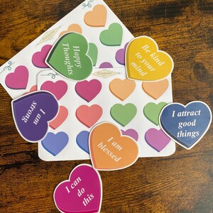 Pegatina troquelada de vinilo con recordatorio motivacional en forma de corazón, perfecta para diarios basura, agendas, álbumes de recortes, Kindle o maletas. Envío gratuito