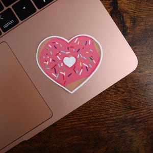 Adesivo Donut | Adesivo em formato de coração Frete grátis