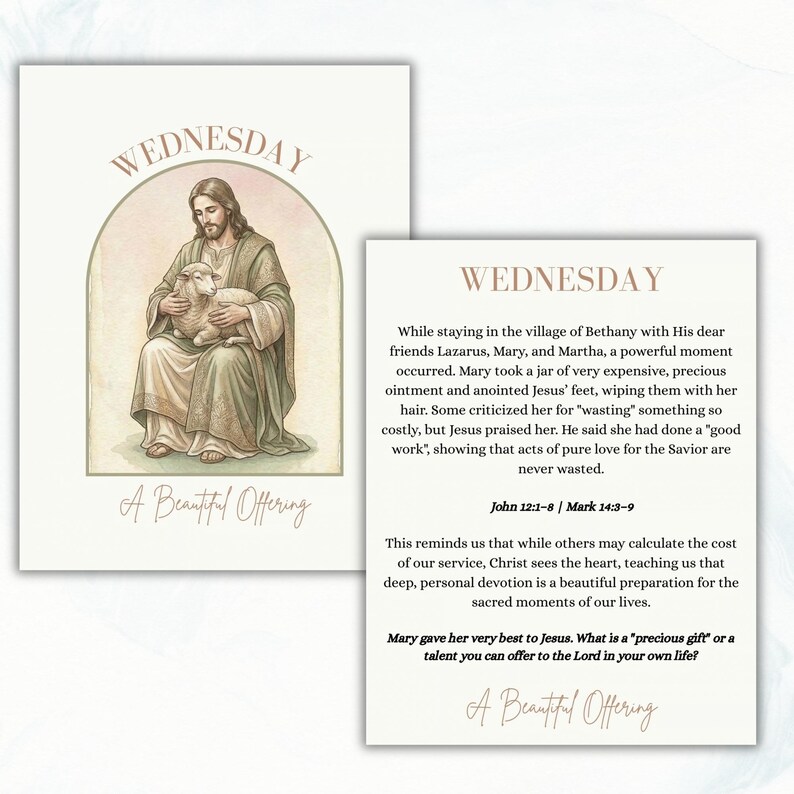 LDS Holy Week Study Cards, Easter Story Printables, Holy Week Countdown ...