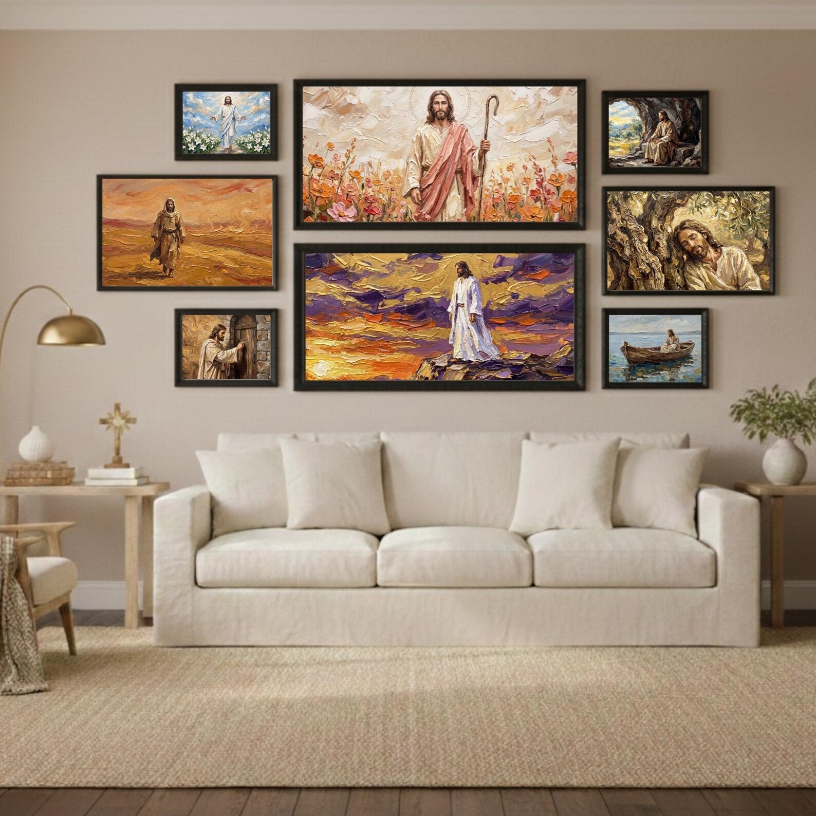 Christian Wall Art Printable Set | Modern Jesus Digital Wall Art ...