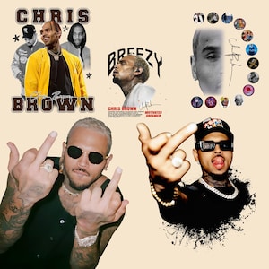 Chris Brown Vintage Middle Finger Png, Chris Brown Breezy Bowl XX Tour 2025 TShirt PNG Design, Breezy Bowl XX Tour Png Digital Download