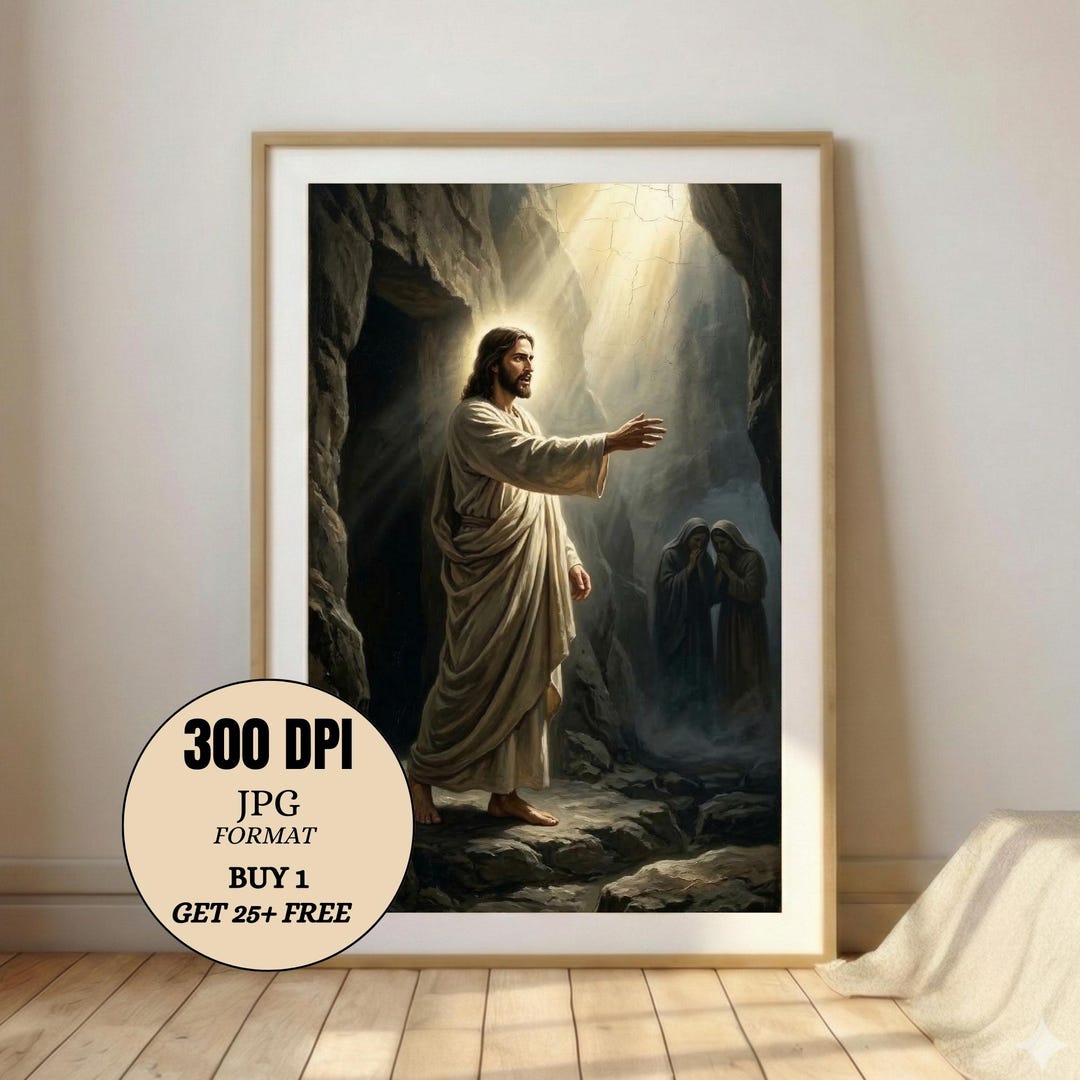 Jesus Raises Lazarus From the Death Printable Wall Art | John 11 Bible ...