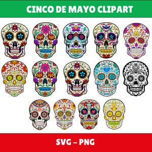 Sugar skull svg png bundle, floral Mexican sugar skull clipart, sugar skull svg, Day of the dead png, sugar skull png, Dia de los muertos