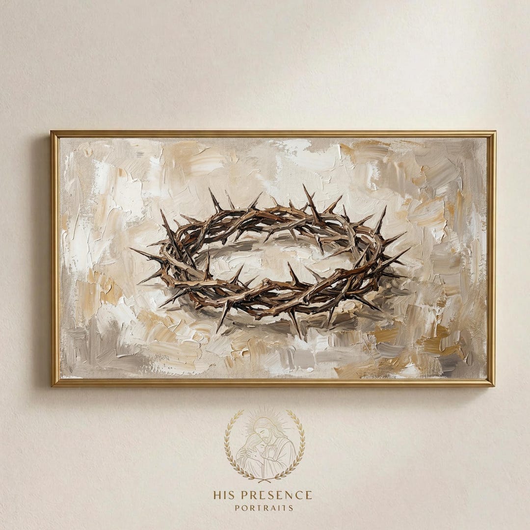 Jesus Crown of Thorns Easter Samsung Frame TV Art: Christian Wall Art ...