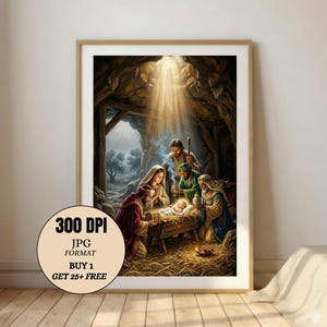 Jezus zegent de kinderen Schilderij, Christelijke Kinderkamer Deko, LDS Katholiek Cadeau voor Kinderen, Digitale Download