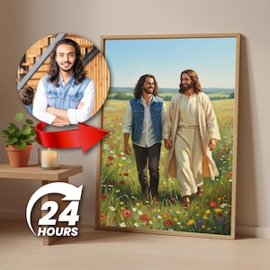 Custom Watercolor Christian Art, Jesus Walk Portrait, 2026 LDS Youth Theme (Digital Download)