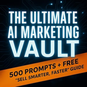 500 AI Marketing Prompts + Free Bonus Guide | ChatGPT Prompts for Social Media, Emails, Branding & More | Digital Download
